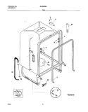 TUB Diagram and Parts List for GLDB958AB2  Frigidaire Dishwasher