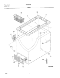 CABINET Diagram and Parts List for CF051  Frigidaire Freezer
