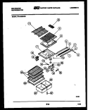 SHELVES AND SUPPORTS Diagram and Parts List for TPK180EN3W  Kelvinator Refrigerator