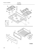 TOP/DRAWER Diagram and Parts List for FGFL79GCE  Frigidaire Range