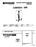 COVER Diagram and Parts List for CAF12  Frigidaire Freezer