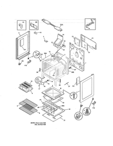 Body Diagram and Parts List for FFGF3051LSG  Frigidaire Range