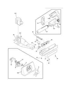 Controls Diagram and Parts List for FFHS2312NS1  Frigidaire Refrigerator
