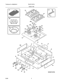 MAINTOP Diagram and Parts List for E30GC74GPS1  Electrolux Cooktop