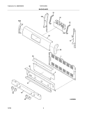 BACKGUARD Diagram and Parts List for TGF351AWE  Tappan Range