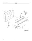 DOOR Diagram and Parts List for TEF242BW2  Tappan Range