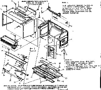 Outer Wrap Parts Diagram and Parts List for 5648568410  Kenmore Microwave