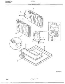 Compressor Parts Diagram and Parts List for 5176003A  Frigidaire Air Conditioner