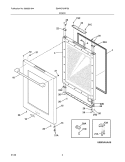 DOOR Diagram and Parts List for E24WC75HPS0  Electrolux Wine and Beverage Cooler