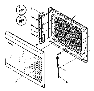 Door Diagram and Parts List for SMS138T1(941354509)  Tappan Microwave