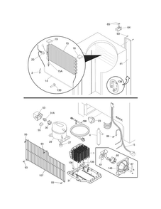 System Diagram and Parts List for RR18F1  Gibson Freezer