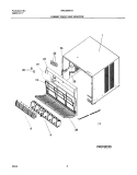 CABINET FRONT AND WRAPPER Diagram and Parts List for WAC083K7A5  Westinghouse Air Conditioner