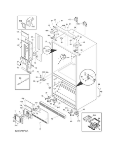 Cabinet Diagram and Parts List for E23BC78IPSKA  Electrolux Refrigerator