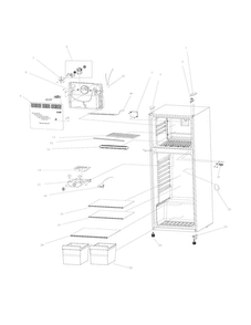 Cabinet/controls Diagram and Parts List for FFPT10F3MV0  Frigidaire Refrigerator
