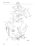 MOTOR/TUB Diagram and Parts List for SWXG831HQ1  Westinghouse Washer Dryer Combo