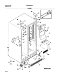 CABINET Diagram and Parts List for FRS26H5ASB3  Frigidaire Refrigerator