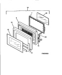 DOOR Diagram and Parts List for FMT118U1B0  Frigidaire Microwave