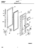REFRIGERATOR DOOR Diagram and Parts List for FRS24ZRHD0  Frigidaire Refrigerator
