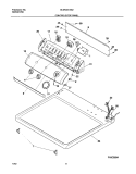 CONTROLS / TOP PANEL Diagram and Parts List for GLGR331AS2  Frigidaire Dryer