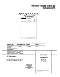 COVER Diagram and Parts List for FDP635RBS1  Frigidaire Dishwasher