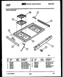 COOKTOP PARTS Diagram and Parts List for 30-4989-00-03  Tappan Range