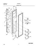 FREEZER DOOR Diagram and Parts List for GLRS234ZAW5  Frigidaire Refrigerator