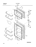 DOOR Diagram and Parts List for FRT21P6BSB3  Frigidaire Refrigerator