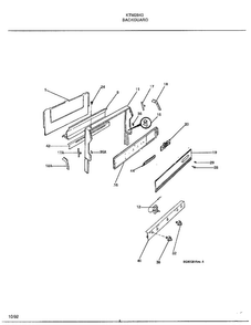 Backguard Diagram and Parts List for 2343-87A  Frigidaire Range