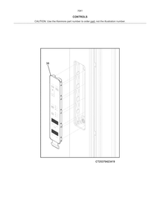 Controls Diagram and Parts List for 2537041941B  Kenmore Refrigerator