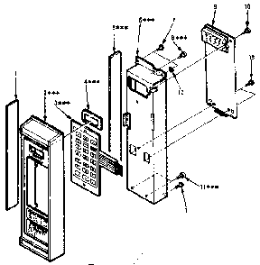 Control Panel Parts Diagram and Parts List for 5648778621  Kenmore Microwave