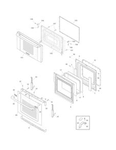 Doors Diagram and Parts List for EW27MC65JS3  Electrolux Microwave Oven Combo