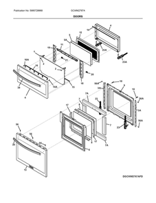 Doors Diagram and Parts List for GCWM2767ADD  Frigidaire Range Hood