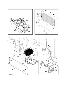 System Diagram and Parts List for E32AF75JPS2  Electrolux Freezer