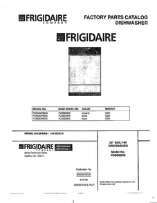 Dishwasher/ Front Cover Diagram and Parts List for 766  Frigidaire Dishwasher