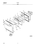 DOOR Diagram and Parts List for FEF352AUA  Frigidaire Range