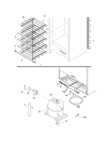 System Diagram and Parts List for KFU17M7LW2  Kelvinator Freezer