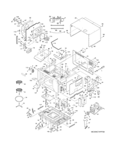Microwave Diagram and Parts List for E30MC75PPSB  Electrolux Microwave Oven Combo