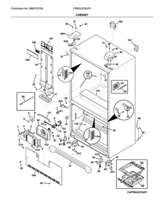 Cabinet Diagram and Parts List for FPBG2278UF5  Frigidaire Refrigerator