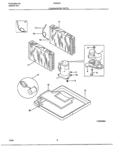 Compressor Parts Diagram and Parts List for 5195006A  Frigidaire Air Conditioner