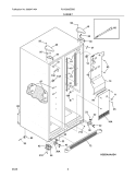 CABINET Diagram and Parts List for PLHS269ZDBD  Frigidaire Refrigerator