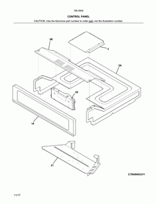 Control panel Diagram and Parts List for 79049402316  Kenmore Wall Oven