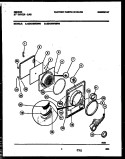 DOOR PARTS Diagram and Parts List for GDG436RBW0  Gibson Dryer