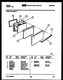 CABINET PARTS Diagram and Parts List for RT19F9YX3A  Gibson Refrigerator