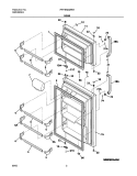 DOORS Diagram and Parts List for FRT18KD3AW4  Frigidaire Refrigerator
