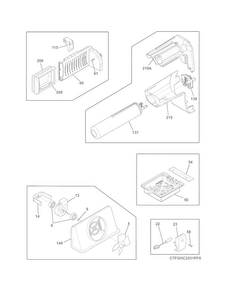 Controls Diagram and Parts List for FGHC2331PFAA  Frigidaire Refrigerator