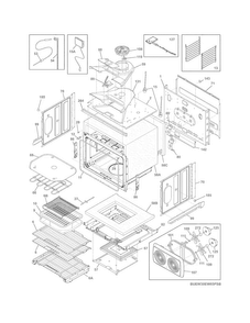 Upper Oven Diagram and Parts List for EW30EW65PSB  Electrolux Wall Oven
