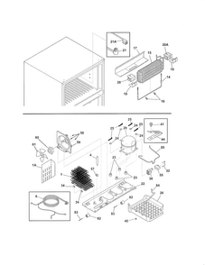 System Diagram and Parts List for FFTR18G2QW1  Frigidaire Refrigerator