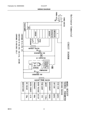 03 - WIRING DIAGRAM Diagram and Parts List for KCUC27F  Frigidaire Freezer