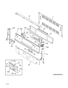 Part Location Diagram of 5304490134 Frigidaire SWITCH