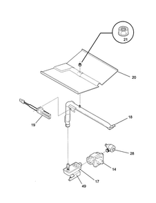 Burner Diagram and Parts List for TGB500CGB1  Frigidaire Wall Oven